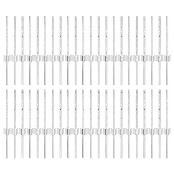 vidaXL Zaunpfosten 44 Stk Silber 80 cm Stahl 3335947 günstig online kaufen