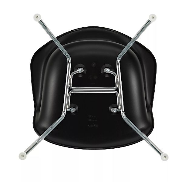 Vitra - Eames Plastic Armchair DAX verchromt - tiefschwarz/Sitzschale Polyp günstig online kaufen