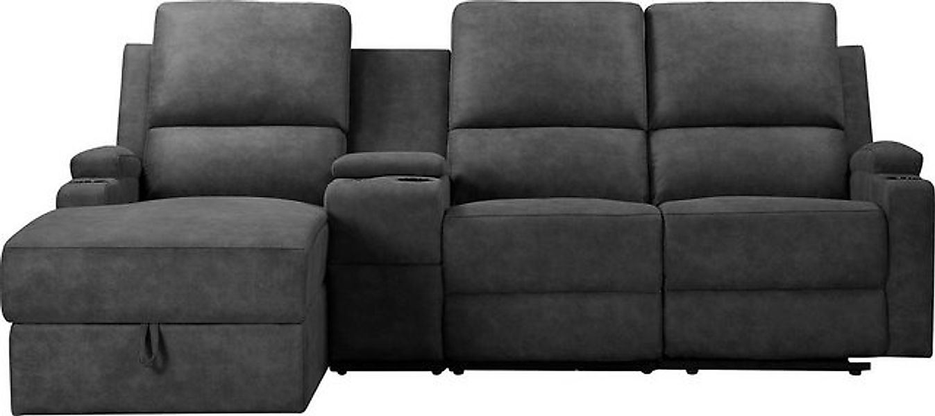 Home affaire Ecksofa Napori Multimediasofa, 3er Kinosessel XXL, L-Form, Kin günstig online kaufen