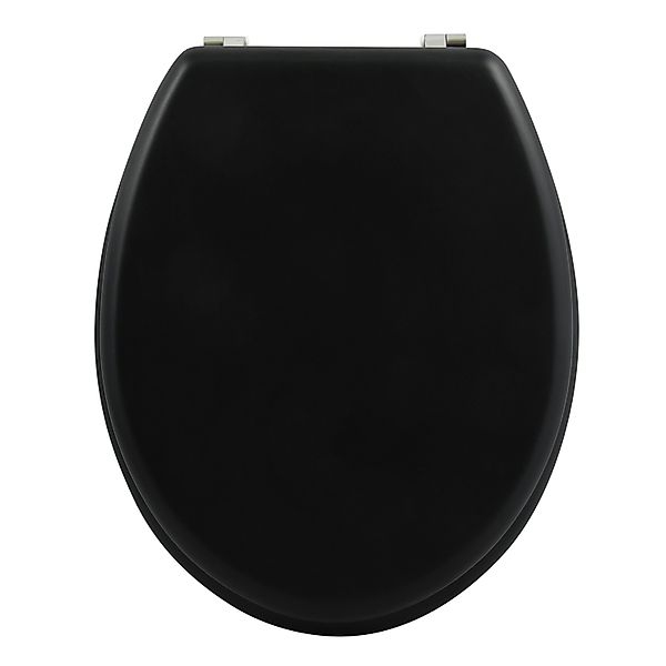 MSV WC-Sitz Cleo MDF 45 cm x 37 cm x 5,6 cm Schwarz Matt günstig online kaufen