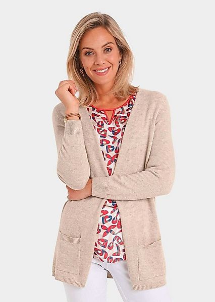 GOLDNER Strickjacke Kurzgröße: Langarm Feinstrick-Cardigan günstig online kaufen