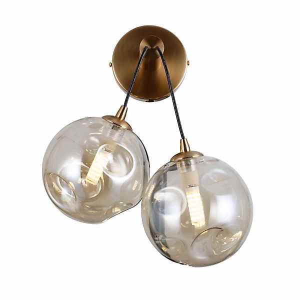 Wandlampe Perlos WL-54456-2-HB-AMB günstig online kaufen