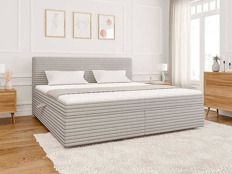 S-Style Möbel Boxspringbett Jasper mit Topper günstig online kaufen