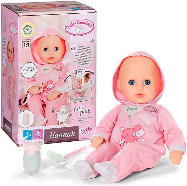 Baby Annabell Babypuppe Hannah Spiel mit mir, 36 cm, mit 5 lebensechten Fun günstig online kaufen