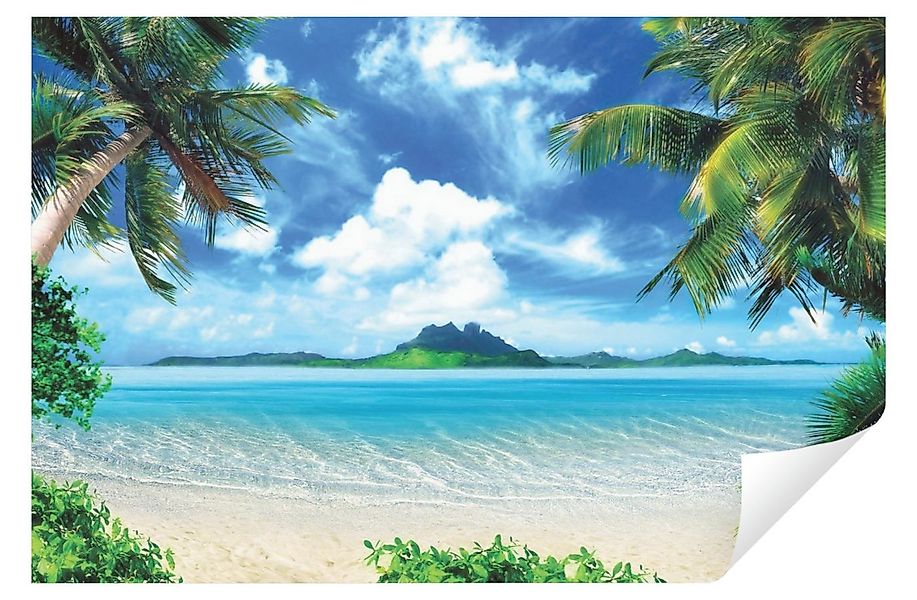 Wallarena Fototapete Strand Palm Tropen Vlies Tapete Wohnzimmer Schlafzimme günstig online kaufen