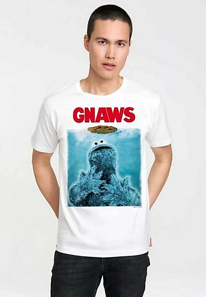 LOGOSHIRT T-Shirt Sesamstrasse Krümelmonster mit bequemem Crew Neck günstig online kaufen