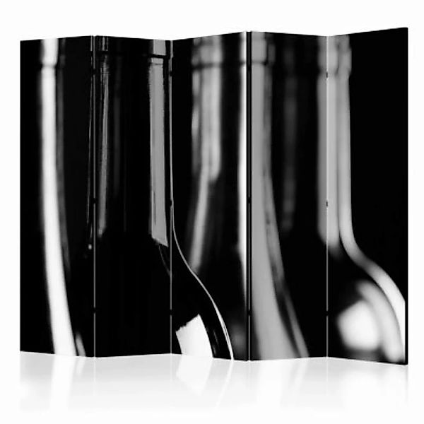 artgeist Paravent Wine Bottles II [Room Dividers] schwarz/weiß Gr. 225 x 17 günstig online kaufen