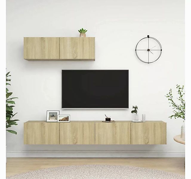 vidaXL TV-Schrank TV-Schränke 3 Stk Sonoma Eiche Spanplatte Lowboard Lowboa günstig online kaufen