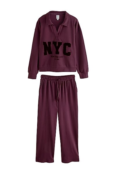 Next Pyjama Langarm-Schlafanzug mit City-Grafik (2 günstig online kaufen