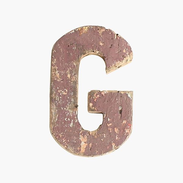 Deko Holzbuchstaben Vintage aus recyceltem Bootsholz - Unikat "G" günstig online kaufen