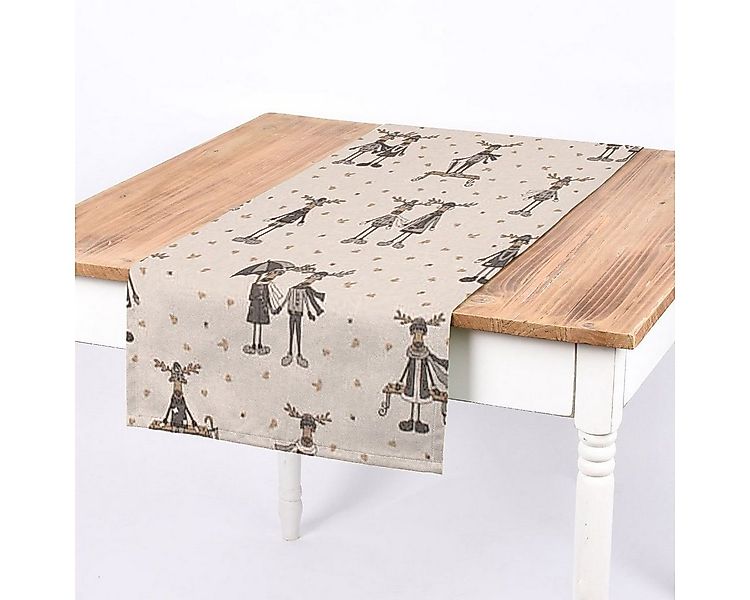 SCHÖNER LEBEN. Tischläufer SCHÖNER LEBEN. Tischläufer Moose Winter Elche Lo günstig online kaufen