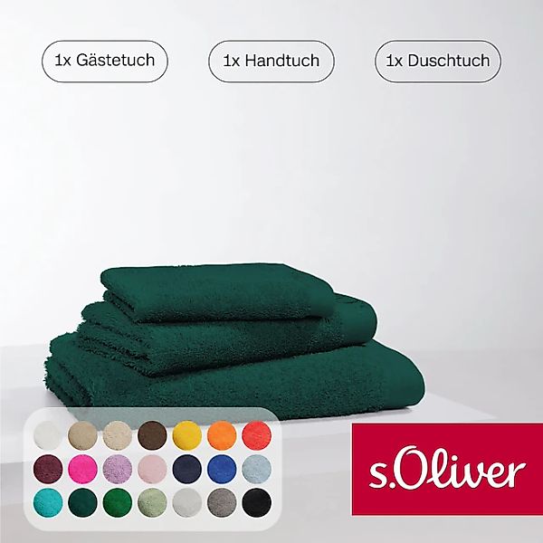 s.Oliver Handtuch Set »s.Oliver, Premium Qualität, 600 gr/m²,«, (Set, 3 St. günstig online kaufen