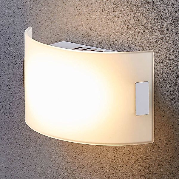 Weiße Glas-Wandleuchte Gisela mit LED-Bestückung günstig online kaufen