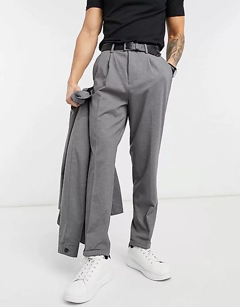 Selected Homme – Schmal zulaufende Anzughose mit kurzem Schnitt aus Jersey günstig online kaufen