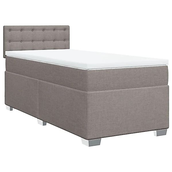 vidaXL Boxspringbett mit Matratze Taupe 80x200 cm Stoff 3288033 günstig online kaufen