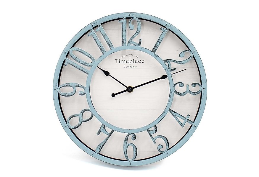 K&L Wall Art Wanduhr große Industrielle Holzuhr Vintage Wanduhren Metall Op günstig online kaufen