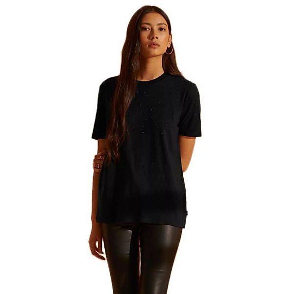 Superdry Back Stage Rhinestone Kurzarm T-shirt XS Black günstig online kaufen