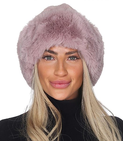 simaranda Fellimitatmützen Damen Mütze 601 Rosa günstig online kaufen