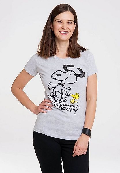LOGOSHIRT T-Shirt Snoopy & Woodstock Happiness Print günstig online kaufen