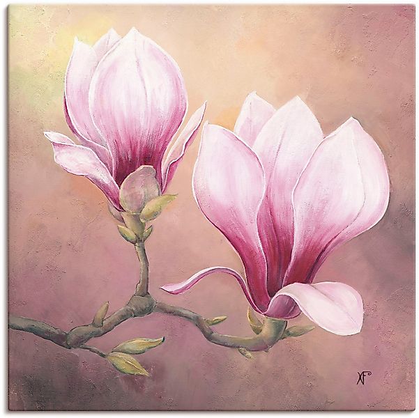 Artland Wandbild »Späte Magnolie«, Blumenbilder, (1 St.), als Alubild, Lein günstig online kaufen