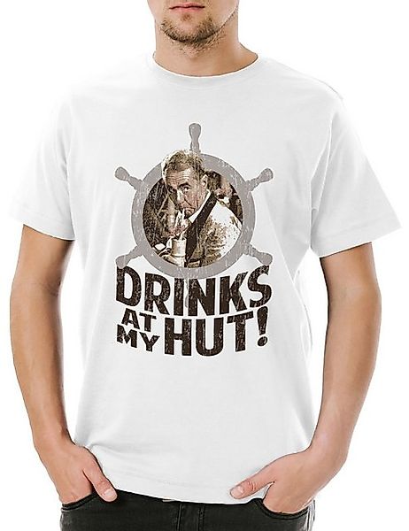 Urban Backwoods Print-Shirt Drinks At My Hut Herren T-Shirt Gilligan's Retr günstig online kaufen