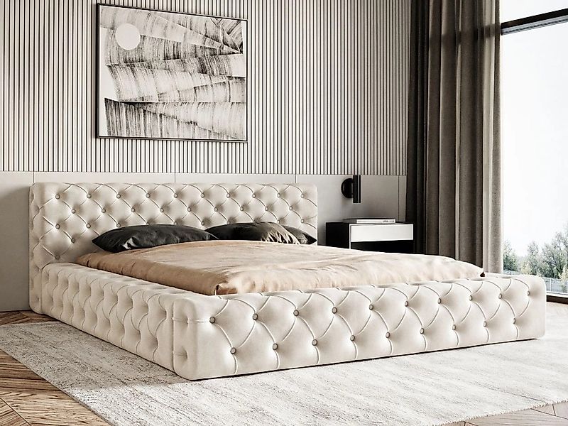 GrainGold Polsterbett mit Bettkästen PALINI, Modern Bett mit Kopfteil - 160 günstig online kaufen