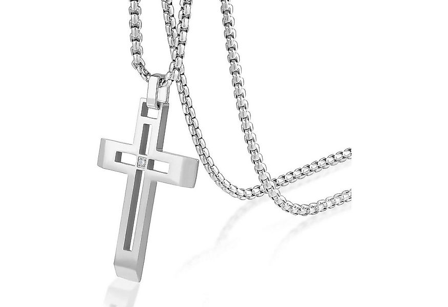 LuxusKollektion Kreuzkette Anhänger Kette 18K Gold/Weißgold plattiert Kreuz günstig online kaufen