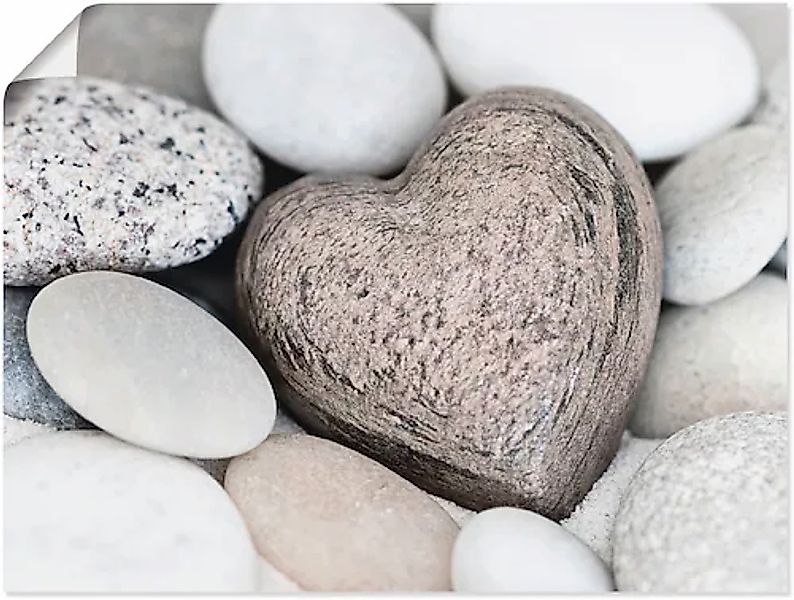 Artland Wandbild »Steinherz« Zen 1 Stk. tlg. als Leinwandbild, Poster, Wand günstig online kaufen