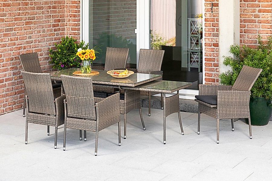 MERXX Garten-Essgruppe Sevilla, (7-tlg), 6 Sessel günstig online kaufen