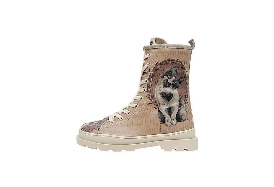 DOGO Gisele Schnürstiefel Boots Heart Cat Damen Stiefeletten Stiefelette Ha günstig online kaufen