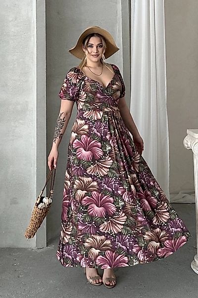 Stil Diva Minikleid Maxikleid in Übergröße mit kurzen Ärmeln, Prinzessinnen günstig online kaufen