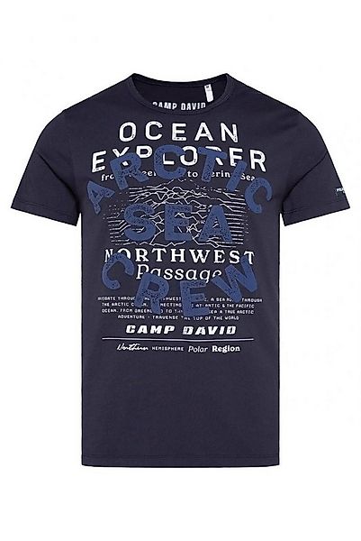 CAMP DAVID T-Shirt mit Puffprint im Used Look günstig online kaufen