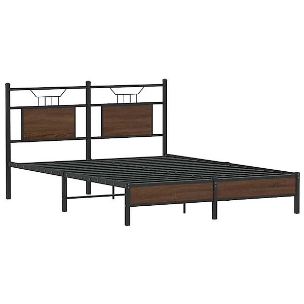 vidaXL Bettgestell ohne Matratze Braun Eiche 137x190 cm Holzwerkstoff 41069 günstig online kaufen