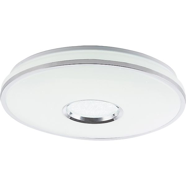 Globo LED-Deckenleuchte Rena Sternenhimmeleffekt Weiß-Chrom günstig online kaufen