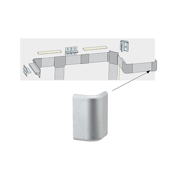 Paulmann "LED Strip Profil Duo Verbinder End Cap 2er Set Alu matt" günstig online kaufen