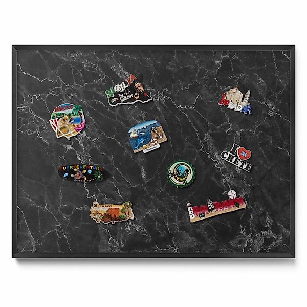 Tulup Magnettafel Magnettafel für die Wand Gerahmt Eleganter Schwarzer Marm günstig online kaufen