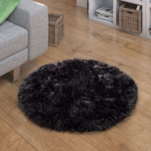 Paco Home Fellteppich "Playa 960" rund 64 mm Höhe Kunstfell, Flokati-Optik, günstig online kaufen