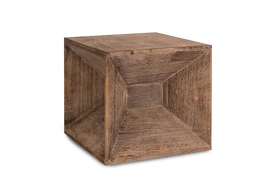 Homestyle4u Nachttisch Hocker Holz Würfel Nachttisch Braun für Pflanzen Cou günstig online kaufen