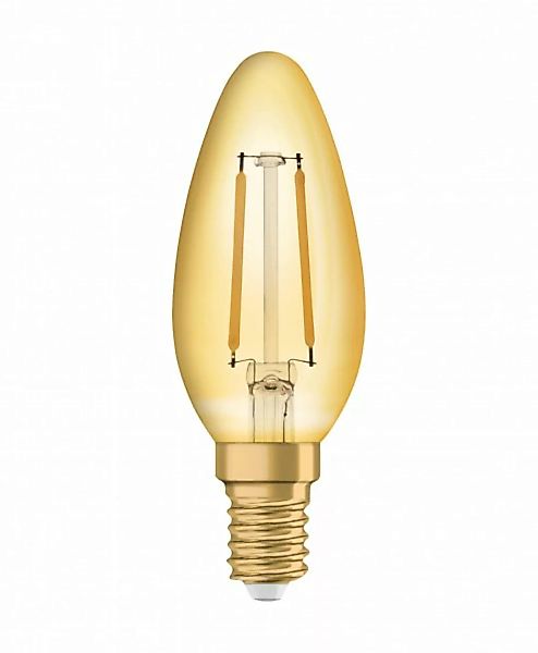 OSRAM LED VINTAGE 1906 CLASSIC B 12 FS Warmweiß Filament Gold E14 Kerze günstig online kaufen