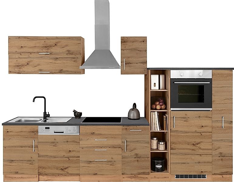 KOCHSTATION Küchenzeile »KS-Colmar«, mit E-Geräten, Breite 330 cm günstig online kaufen