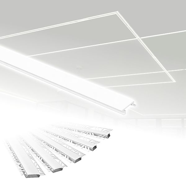 Hexim LED-Stripe-Profil 2m Trockenbauprofil Alu LED günstig online kaufen