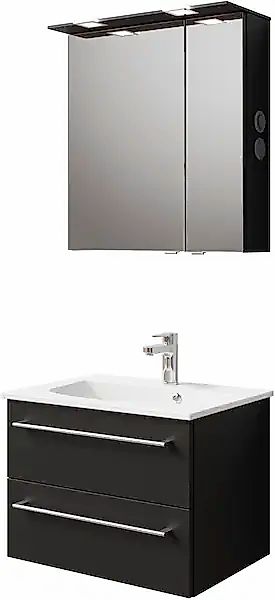 Saphir Badmöbel-Set »Serie 6025 2-teilig Mineralmarmor-Waschtisch mit LED-S günstig online kaufen