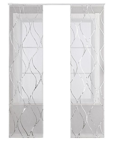 Joyswahl Schiebegardine (2 St), Klettband, transparent, Voile, Moderne Fläc günstig online kaufen