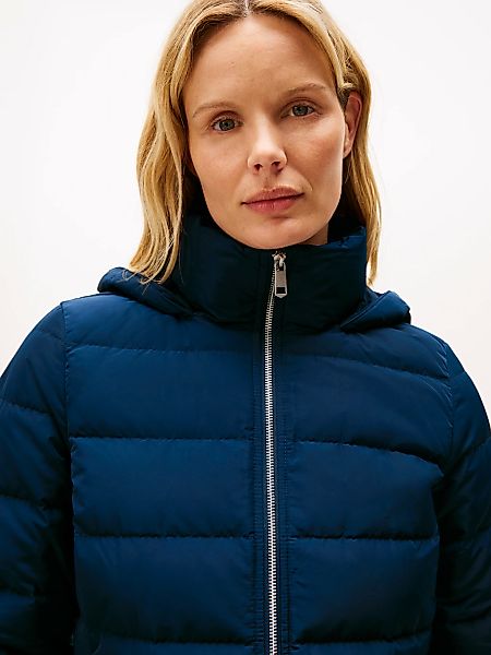 Tommy Hilfiger Steppjacke "MW DOWN SLIM JACKET WITH FUR" mit Kapuze mit Fel günstig online kaufen
