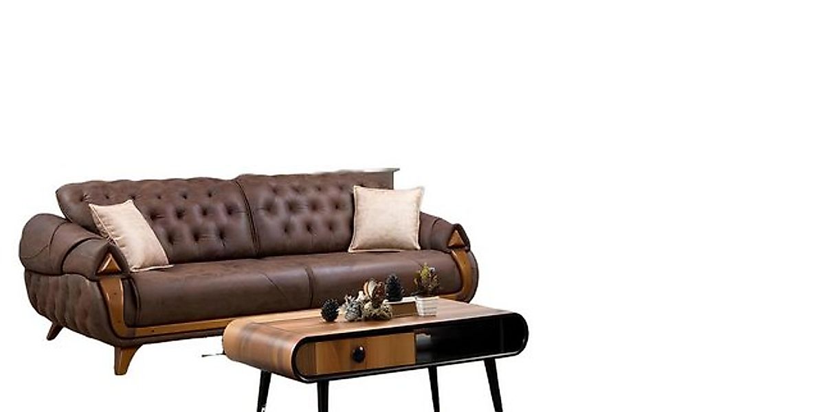 Xlmoebel Sofa Klassisches Luxus-Sofa aus Leder, Dreisitzer, brandneu, Herge günstig online kaufen