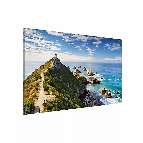 Magnettafel - Hochformat 1:2 Nugget Point Leuchtturm und Meer Neuseeland günstig online kaufen