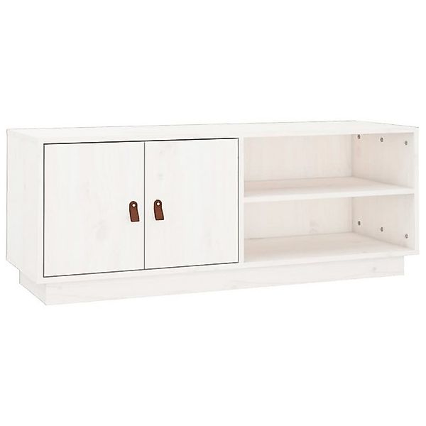 vidaXL TV-Schrank TV-Schrank Weiß 105x34x40 cm Massivholz Kiefer (1-St) günstig online kaufen