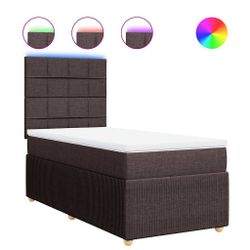 vidaXL Bett Boxspringbett mit Matratze Dunkelbraun günstig online kaufen