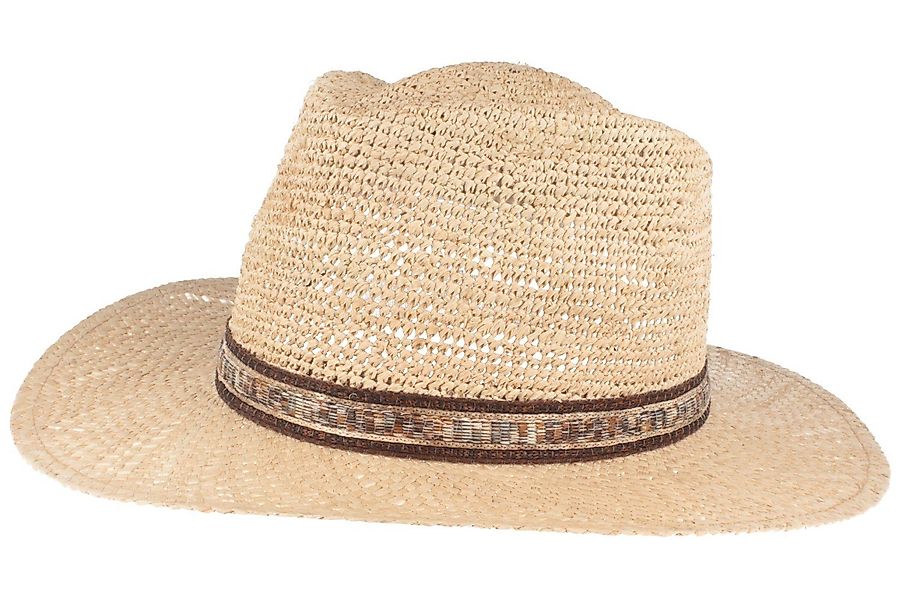 Breiter Strohhut Luftiger Crochet Raffia Stroh-Hut günstig online kaufen