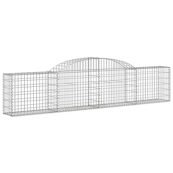 vidaXL Gabionen mit Hochbogen 8 Stk 300x30x60/80 cm Eisen 1666513 günstig online kaufen